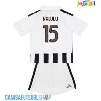 Camisa de time de futebol Juventus Pierre Kalulu #15 Replicas 1º Equipamento Infantil 2026-27 Manga Curta (+ Calças curtas)